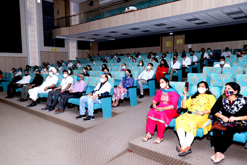 Faculty and students as audience on Hahnemann Day celebration 10th April 2021